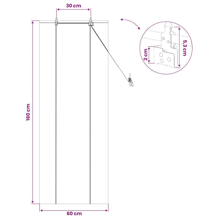 Rullegardin Brun 60 x 160 cm Bambus