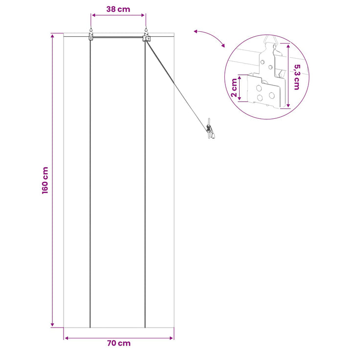 Rullegardin Brun 70 x 160 cm Bambus