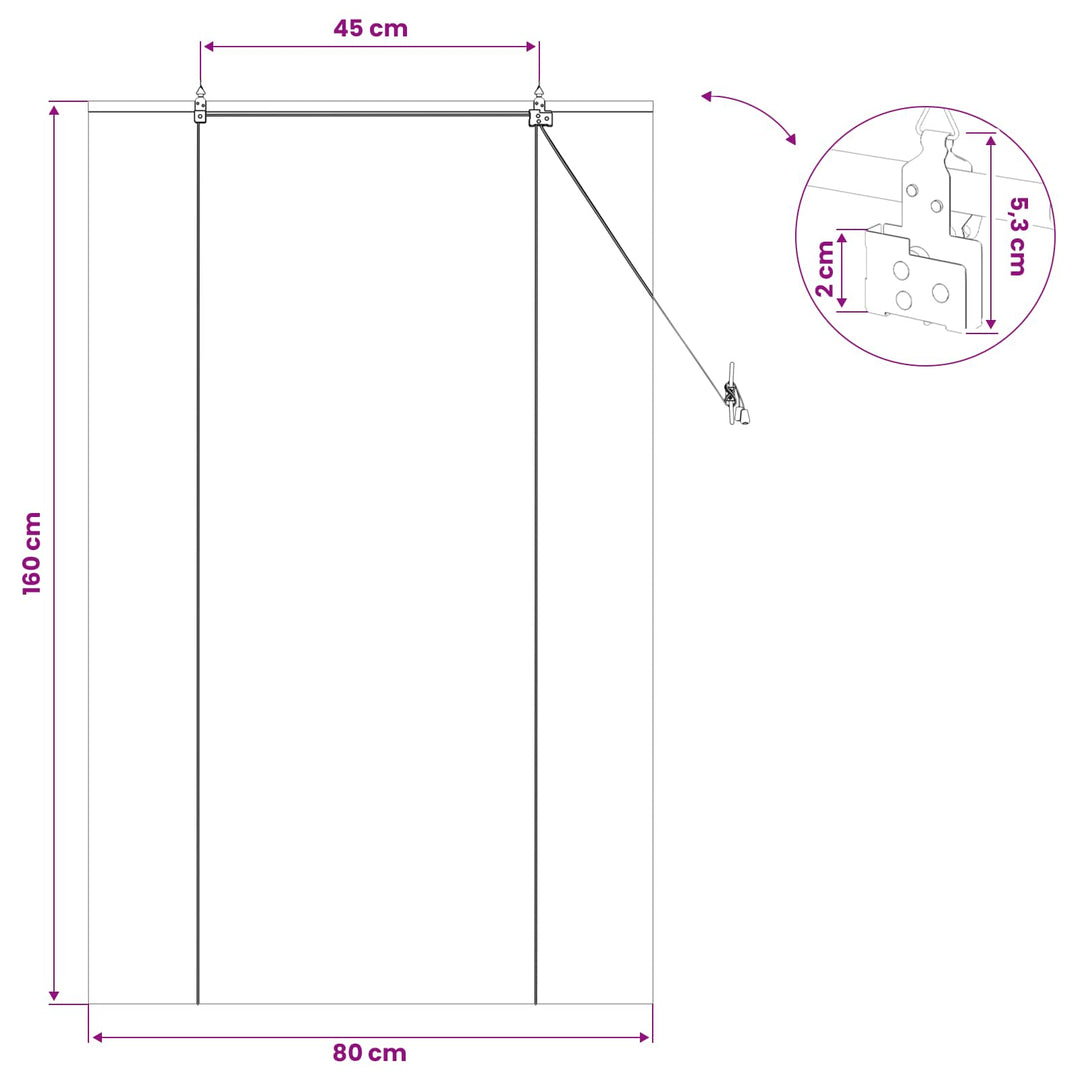 Rullegardin Brun 80 x 160 cm Bambus