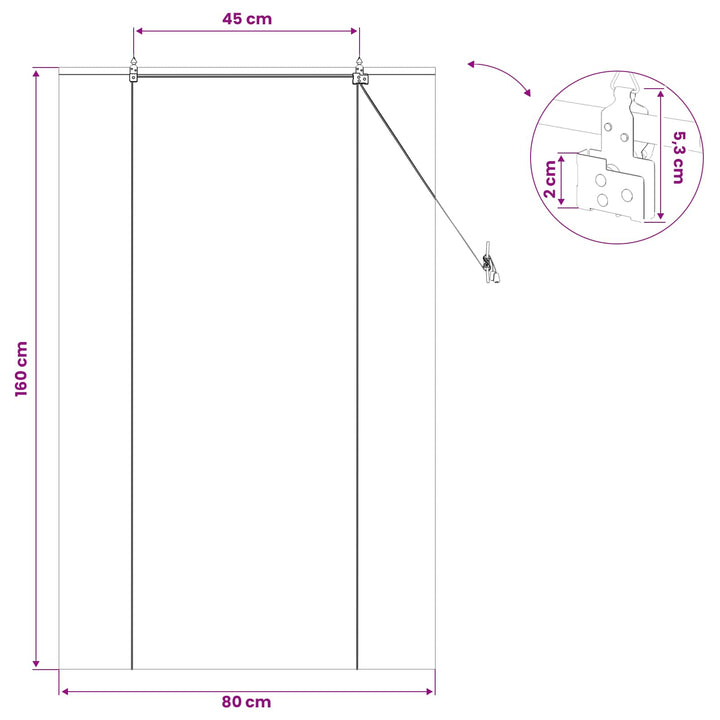 Rullegardin Brun 80 x 160 cm Bambus