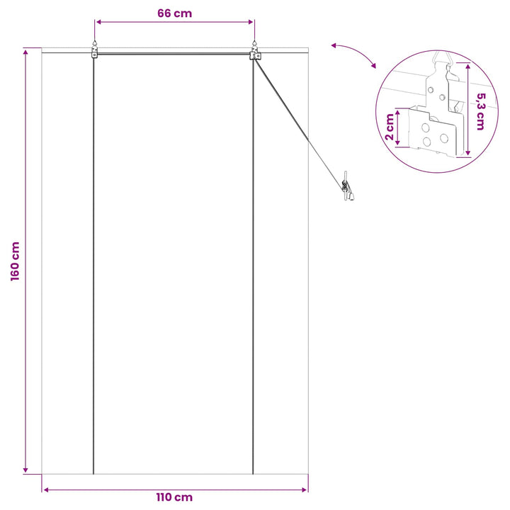 Rullegardin Brun 110 x 160 cm Bambus