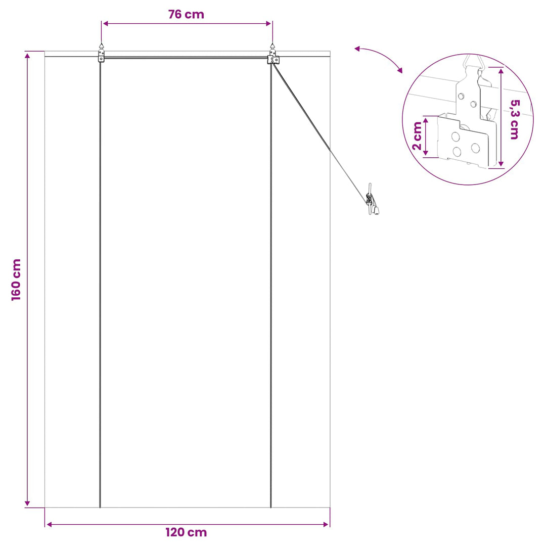 Rullegardin Brun 120 x 160 cm Bambus