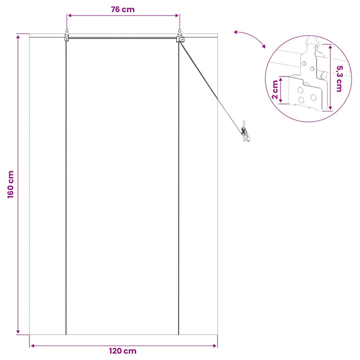 Rullegardin Brun 120 x 160 cm Bambus
