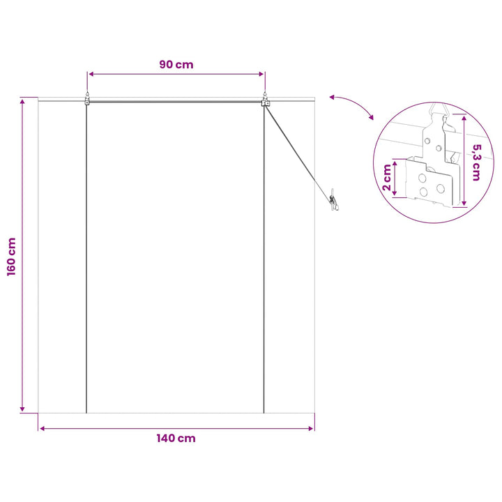 Rullegardin Brun 140 x 160 cm Bambus