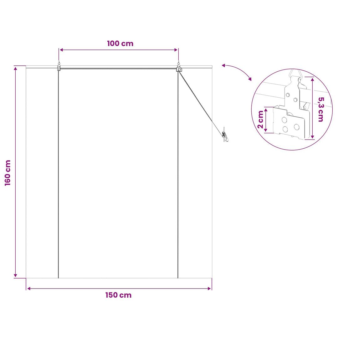 Rullegardin Brun 150 x 160 cm Bambus