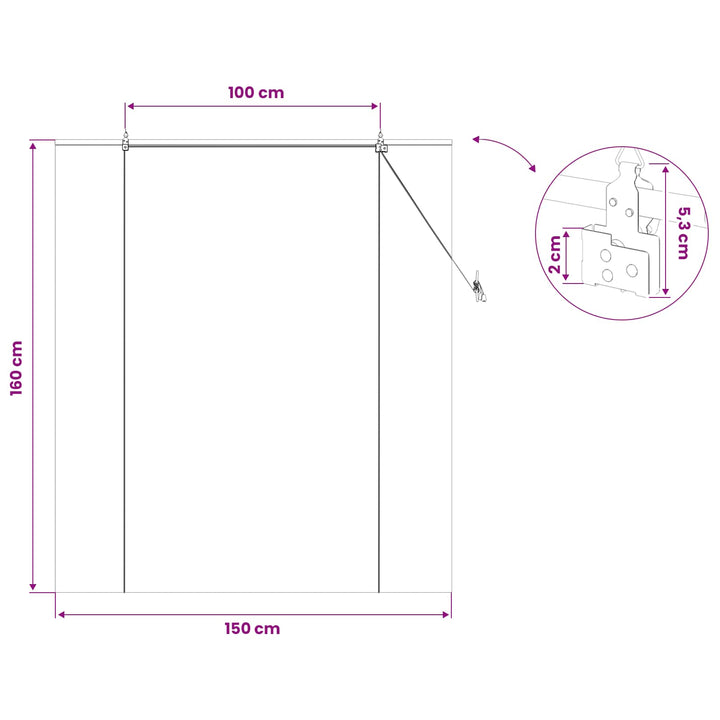 Rullegardin Brun 150 x 160 cm Bambus