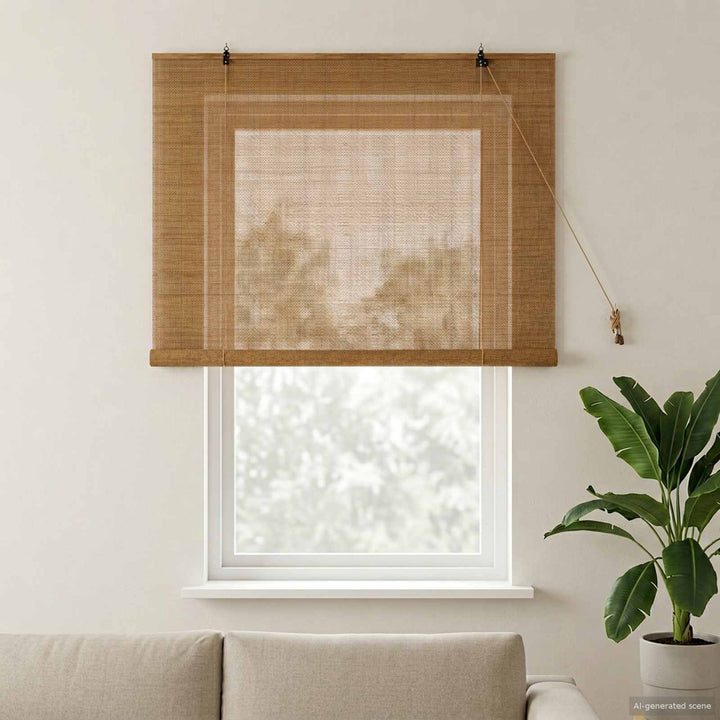 Rullegardin Brun 160 x 160 cm Bambus