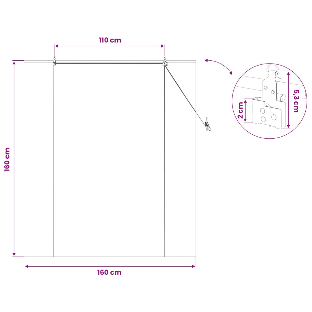 Rullegardin Brun 160 x 160 cm Bambus