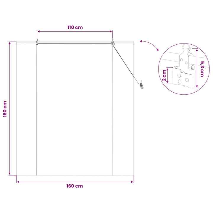 Rullegardin Brun 160 x 160 cm Bambus