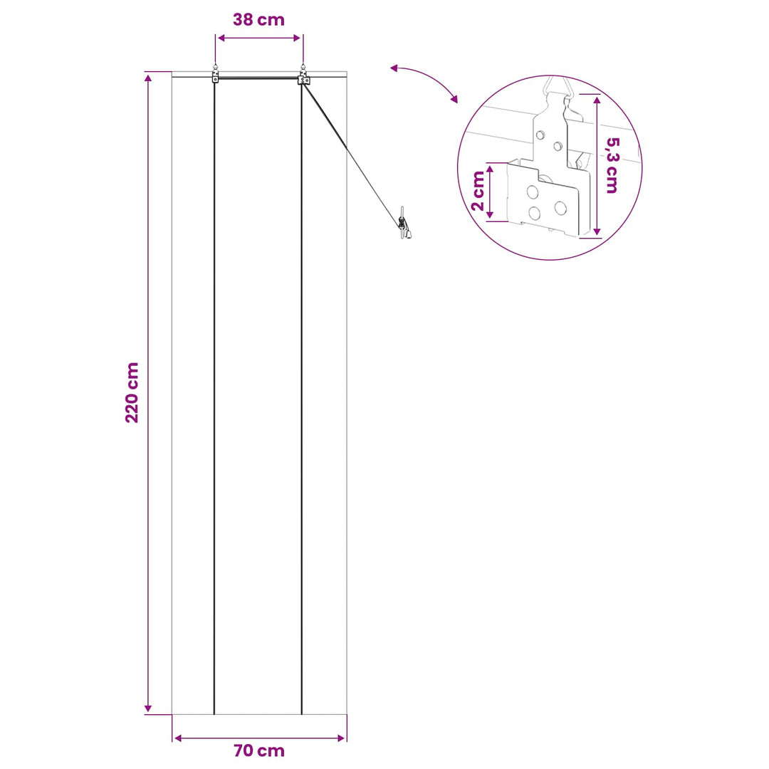 Rullegardin Brun 70 x 220 cm Bambus
