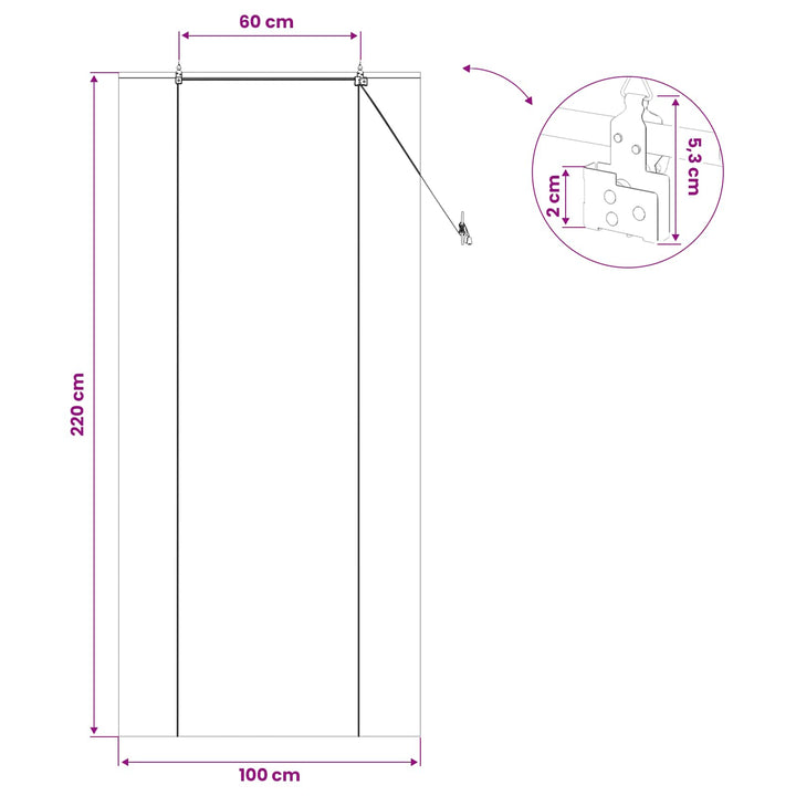 Rullegardin Brun 100 x 220 cm Bambus