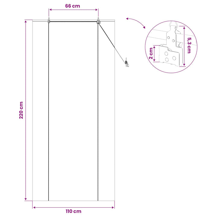 Rullegardin Brun 110 x 220 cm Bambus