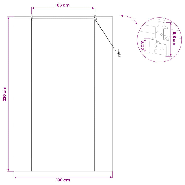 Rullegardin Brun 130 x 220 cm Bambus