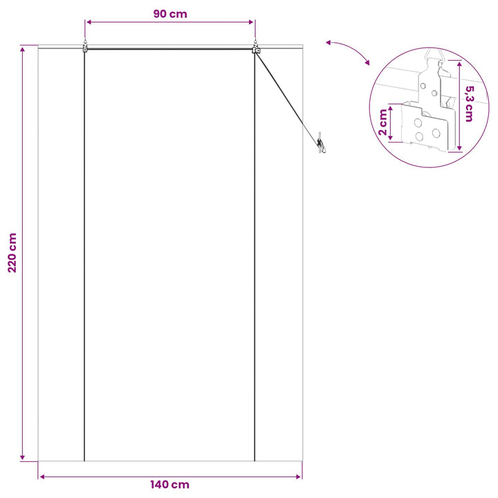 Rullegardin Brun 140 x 220 cm Bambus