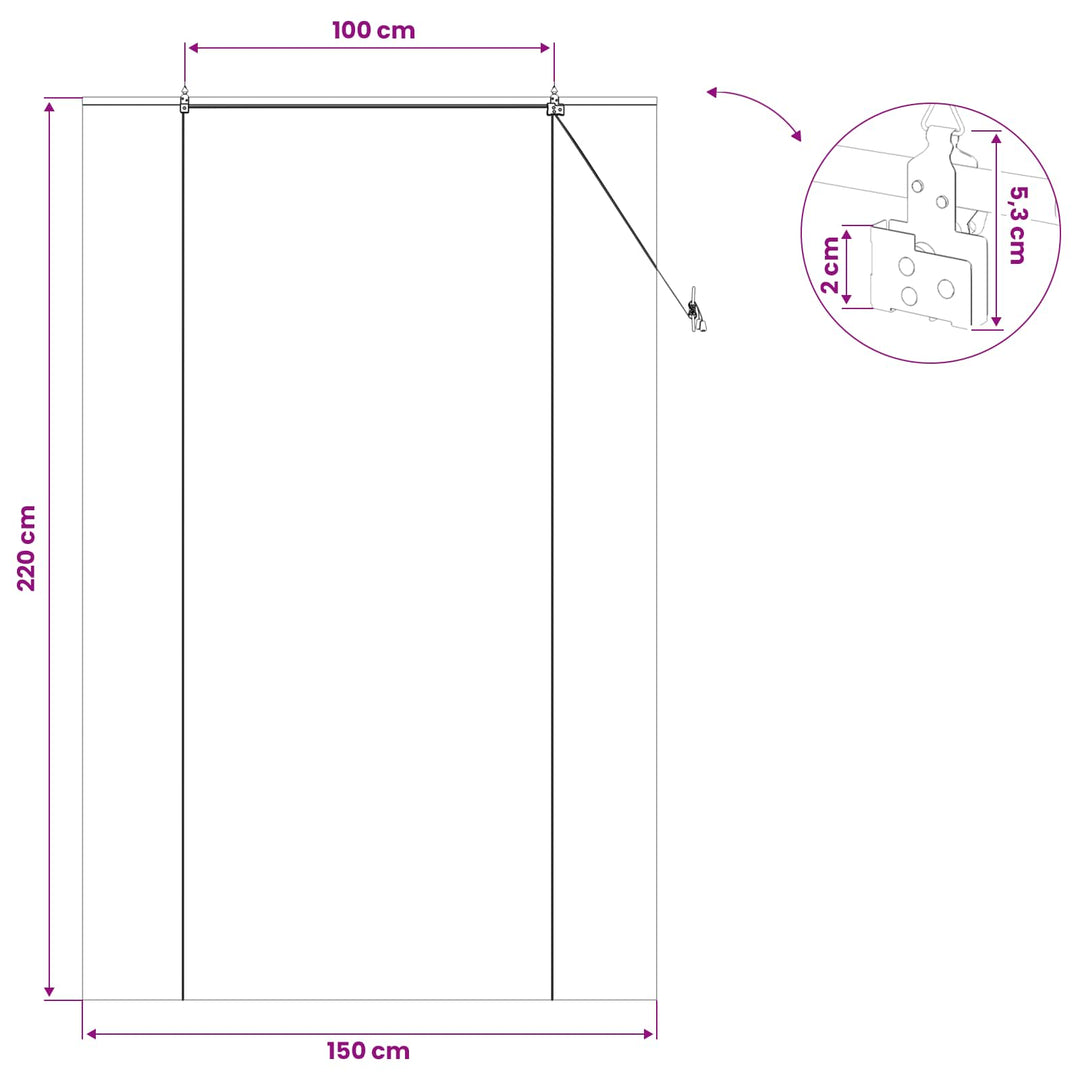 Rullegardin Brun 150 x 220 cm Bambus