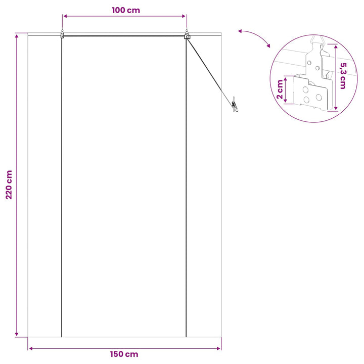 Rullegardin Brun 150 x 220 cm Bambus