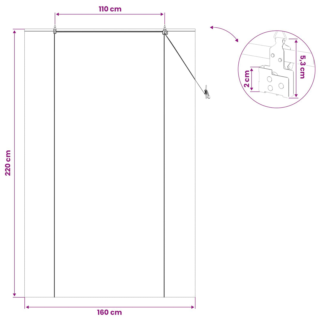 Rullegardin Brun 160 x 220 cm Bambus