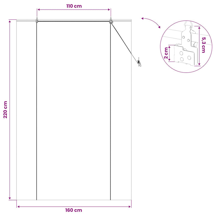 Rullegardin Brun 160 x 220 cm Bambus