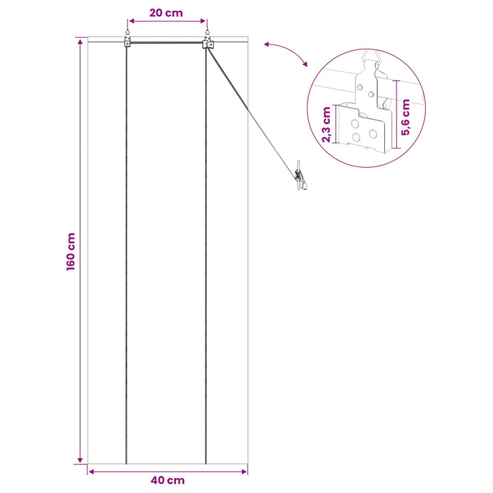 Rullegardin Naturfarvet 40 x 160 cm Bambus