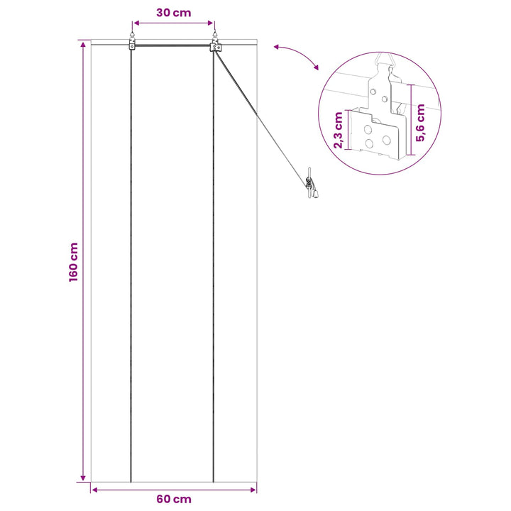 Rullegardin Naturfarvet 60 x 160 cm Bambus