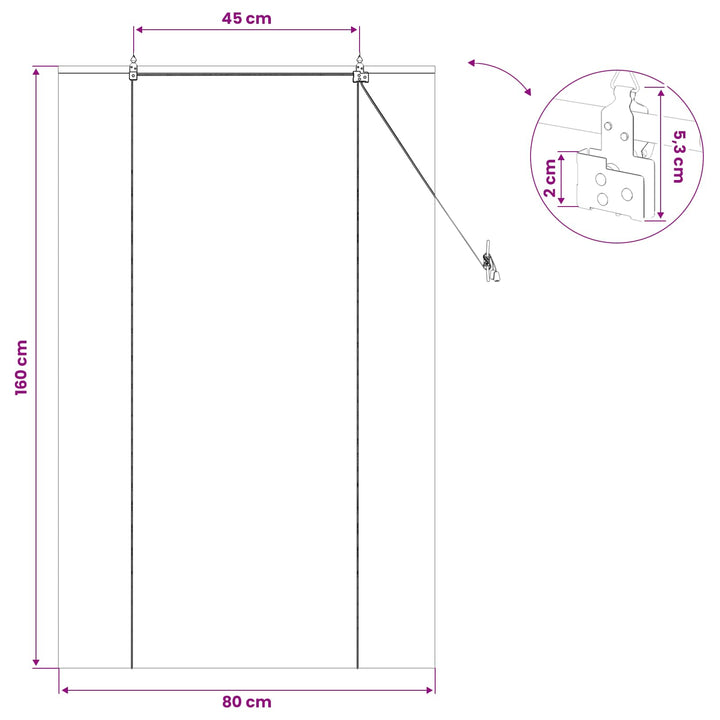 Rullegardin Naturfarvet 80 x 160 cm Bambus