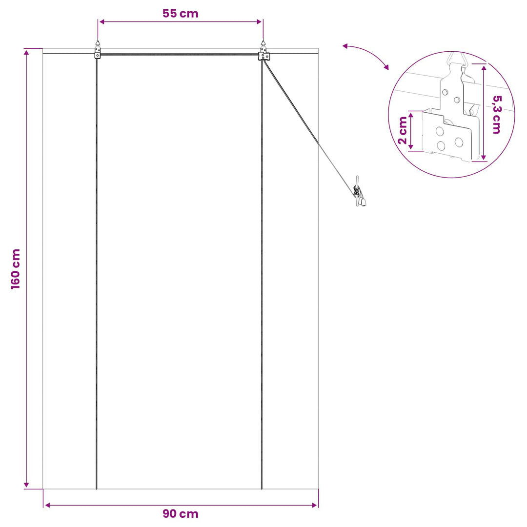 Rullegardin Naturfarvet 90 x 160 cm Bambus