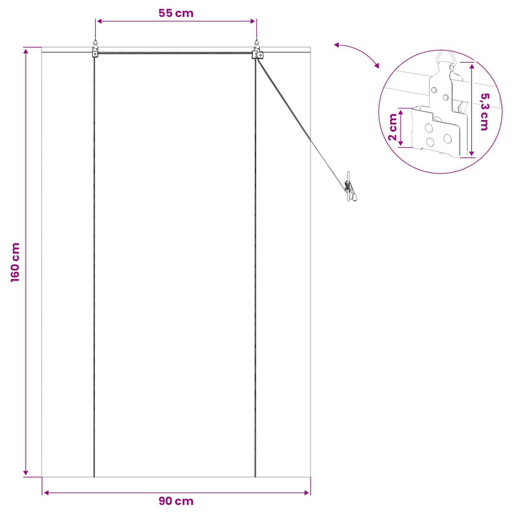 Rullegardin Naturfarvet 90 x 160 cm Bambus