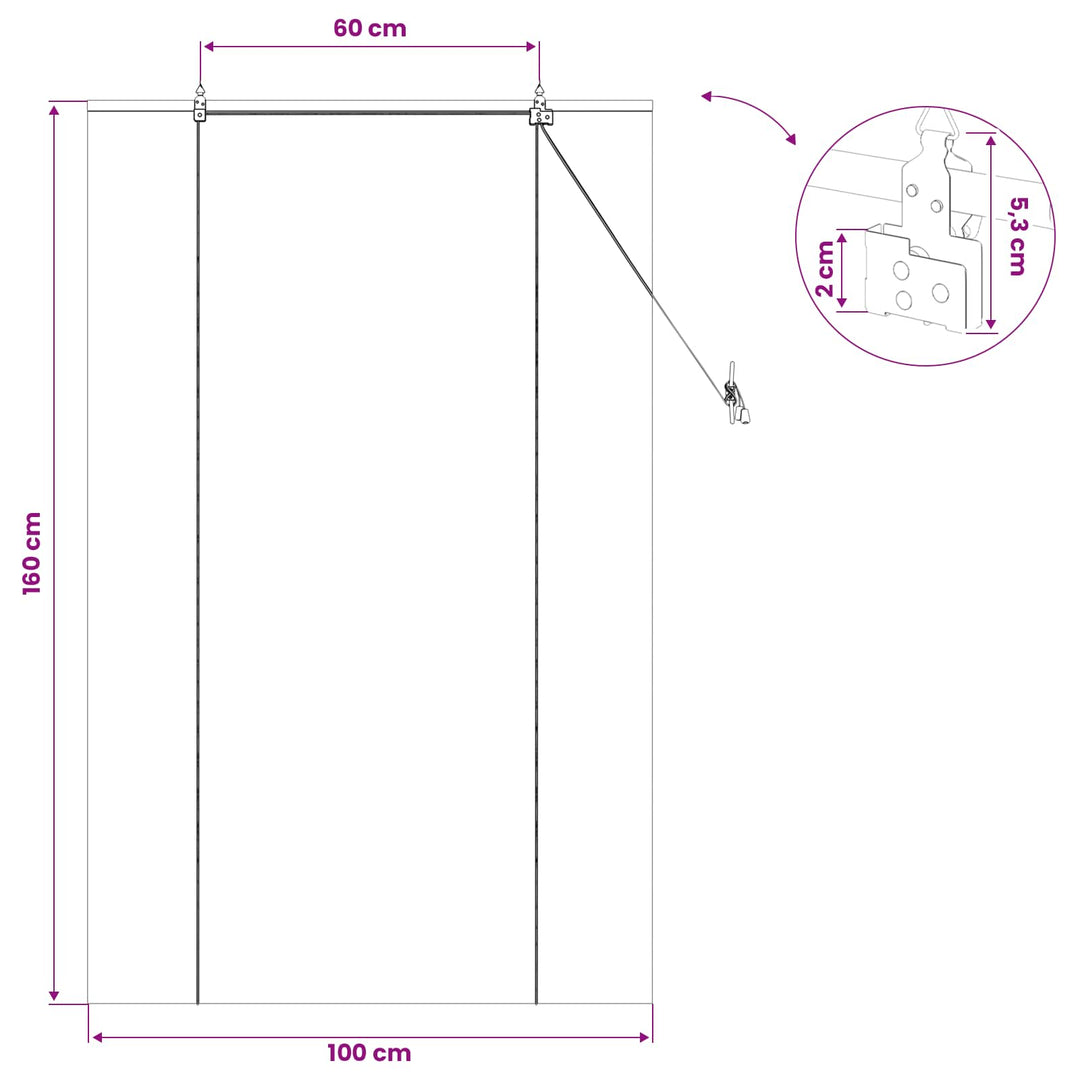 Rullegardin Naturfarvet 100 x 160 cm Bambus