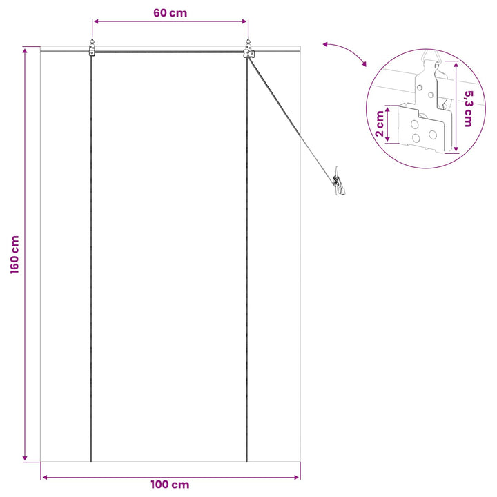 Rullegardin Naturfarvet 100 x 160 cm Bambus