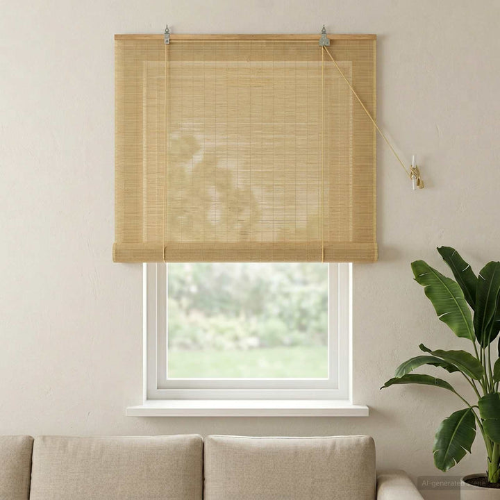 Rullegardin Naturfarvet 110 x 160 cm Bambus