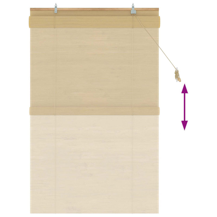 Rullegardin Naturfarvet 110 x 160 cm Bambus