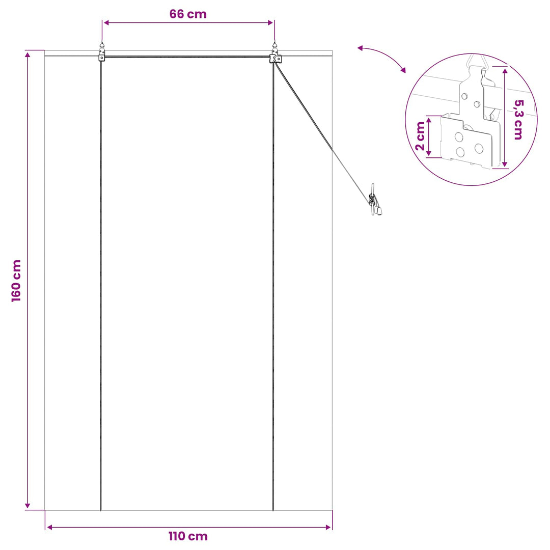 Rullegardin Naturfarvet 110 x 160 cm Bambus