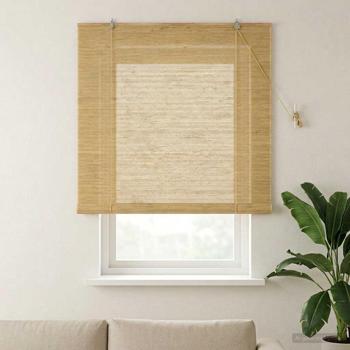 Rullegardin Naturfarvet 130 x 160 cm Bambus