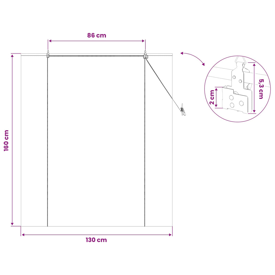 Rullegardin Naturfarvet 130 x 160 cm Bambus