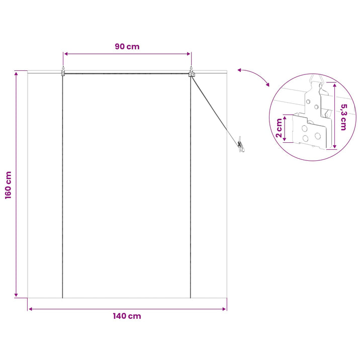 Rullegardin Naturfarvet 140 x 160 cm Bambus