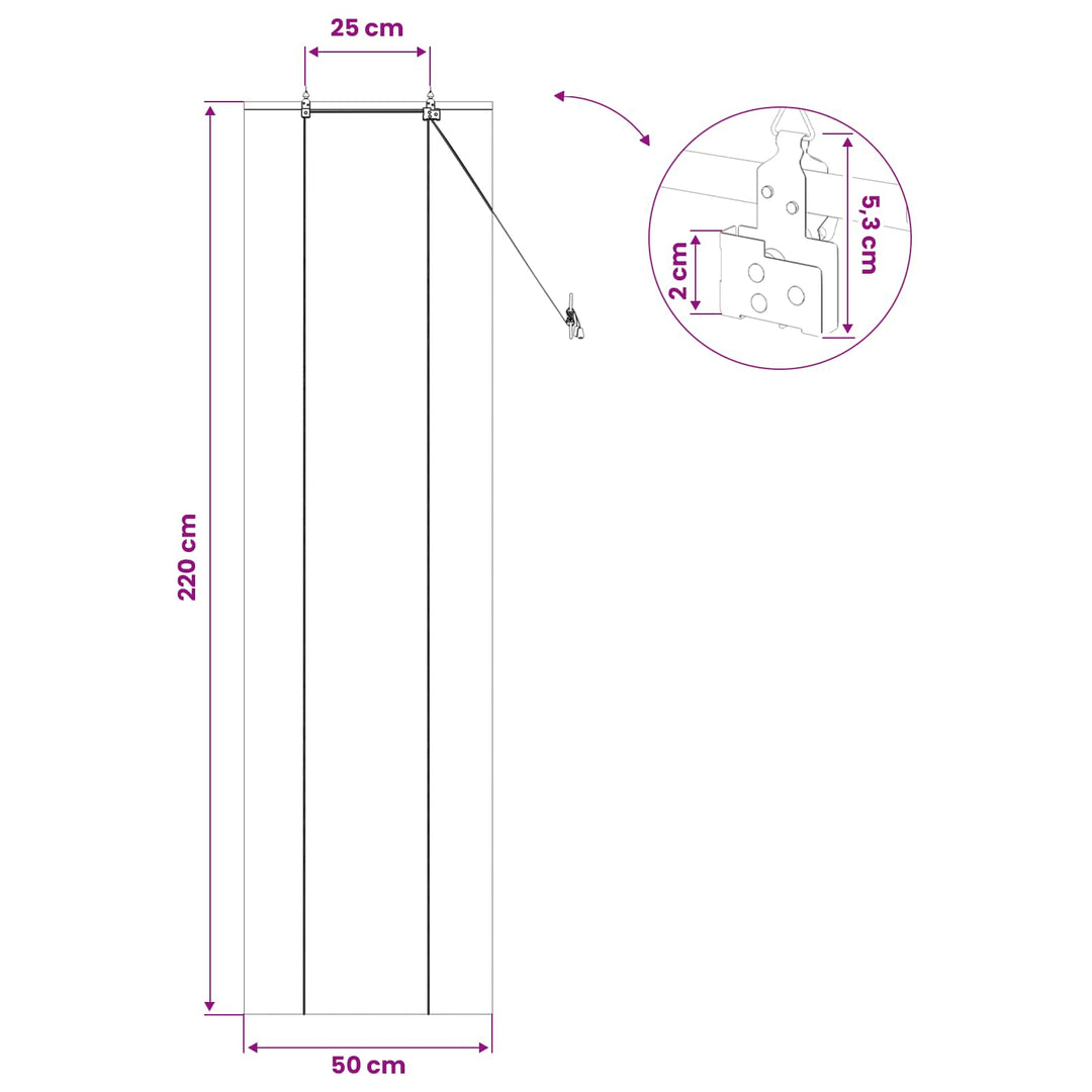 Rullegardin Naturfarvet 50 x 220 cm Bambus