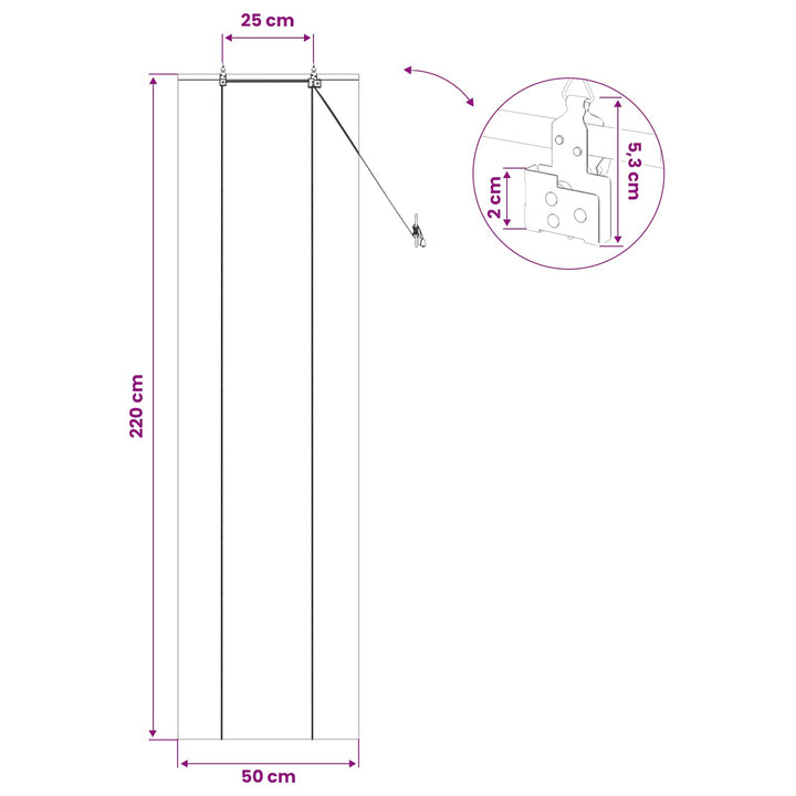 Rullegardin Naturfarvet 50 x 220 cm Bambus