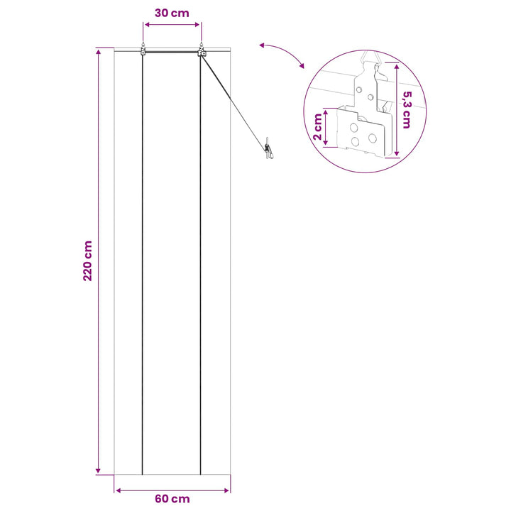 Rullegardin Naturfarvet 60 x 220 cm Bambus