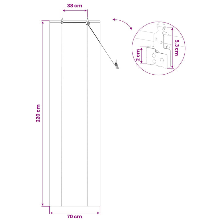 Rullegardin Naturfarvet 70 x 220 cm Bambus