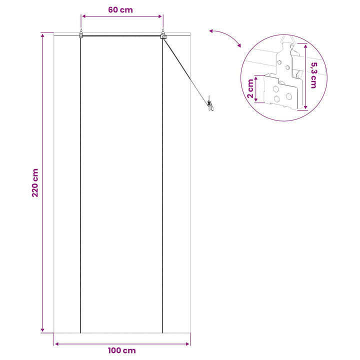 Rullegardin Naturfarvet 100 x 220 cm Bambus