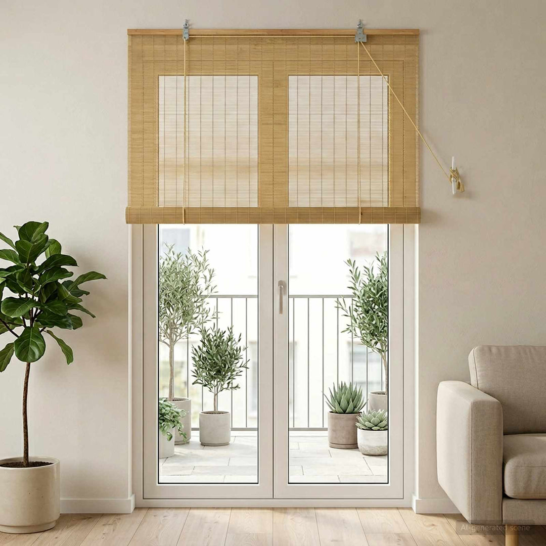 Rullegardin Naturfarvet 110 x 220 cm Bambus