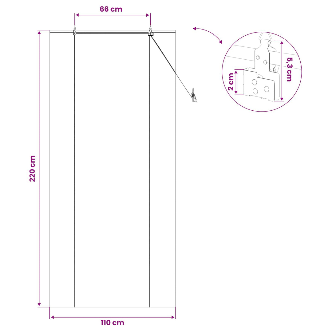 Rullegardin Naturfarvet 110 x 220 cm Bambus