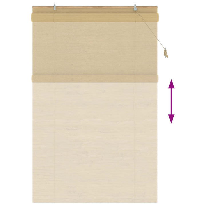 Rullegardin Naturfarvet 130 x 220 cm Bambus