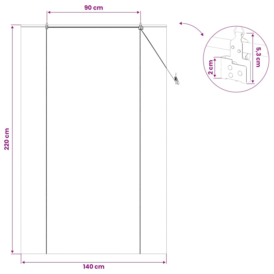 Rullegardin Naturfarvet 140 x 220 cm Bambus