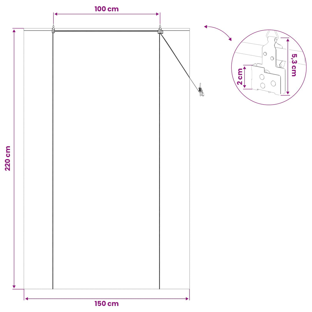 Rullegardin Naturfarvet 150 x 220 cm Bambus