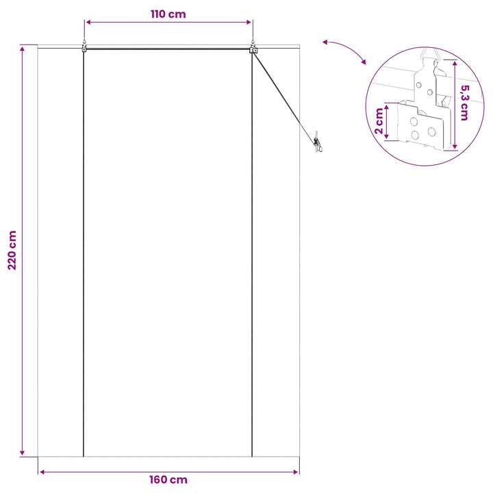 Rullegardin Naturfarvet 160 x 220 cm Bambus