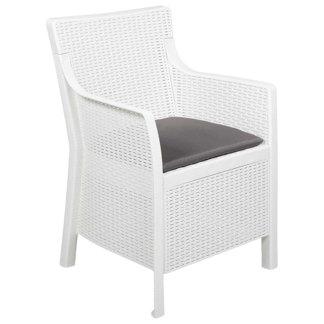 Lounge sæt med pude 3 pcs Hvid PP