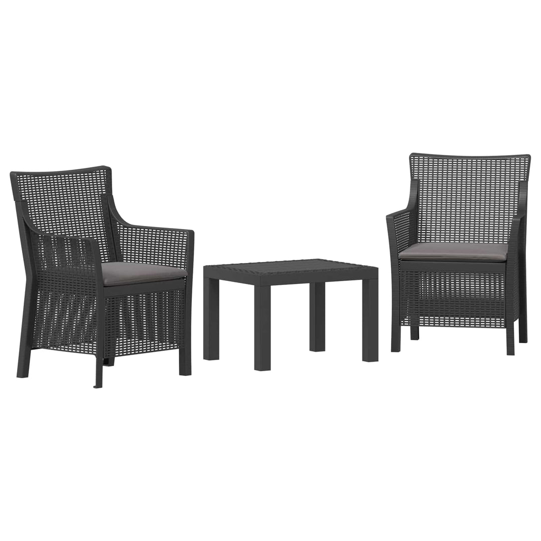 Lounge sæt med pude 3 pcs Antracit PP