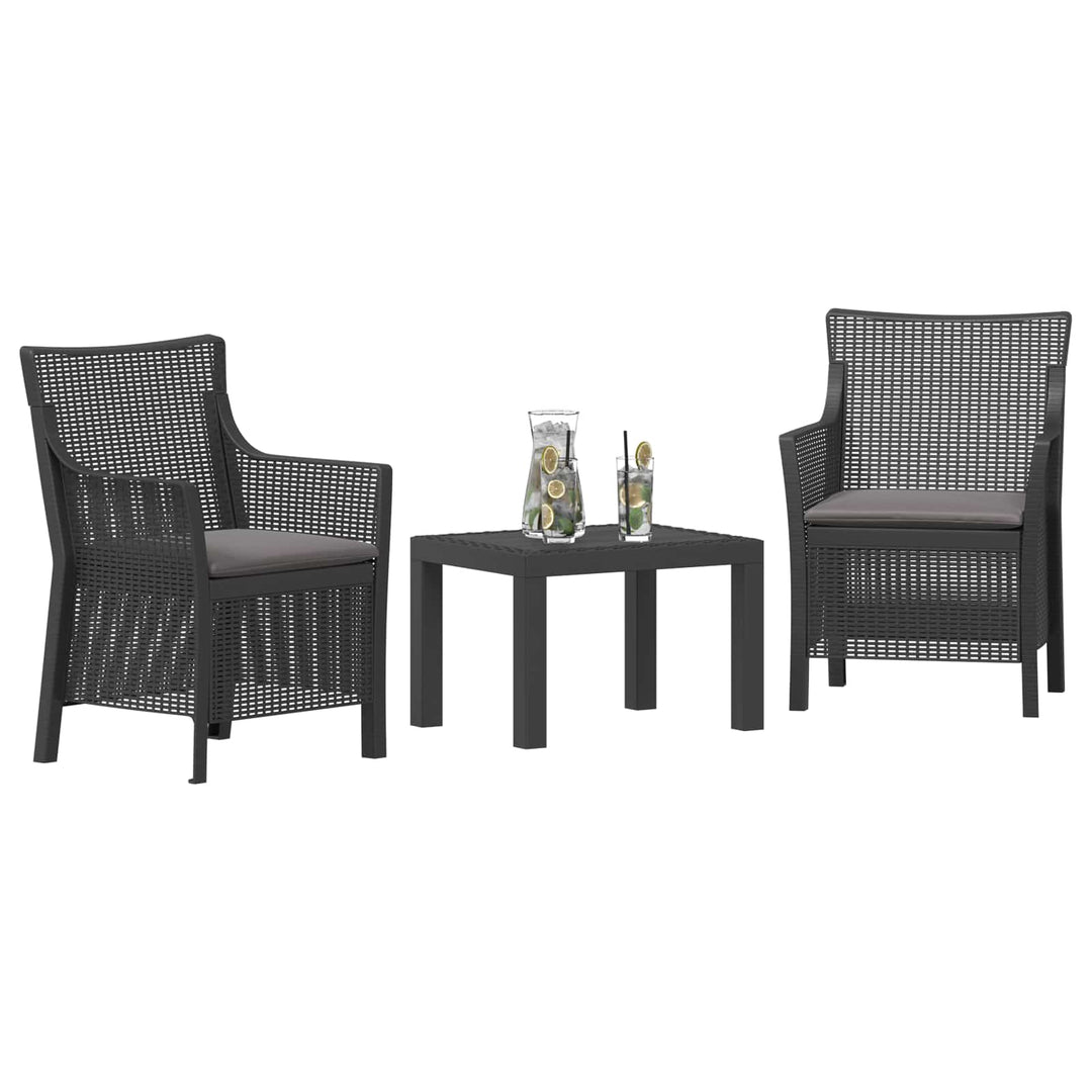 Lounge sæt med pude 3 pcs Antracit PP