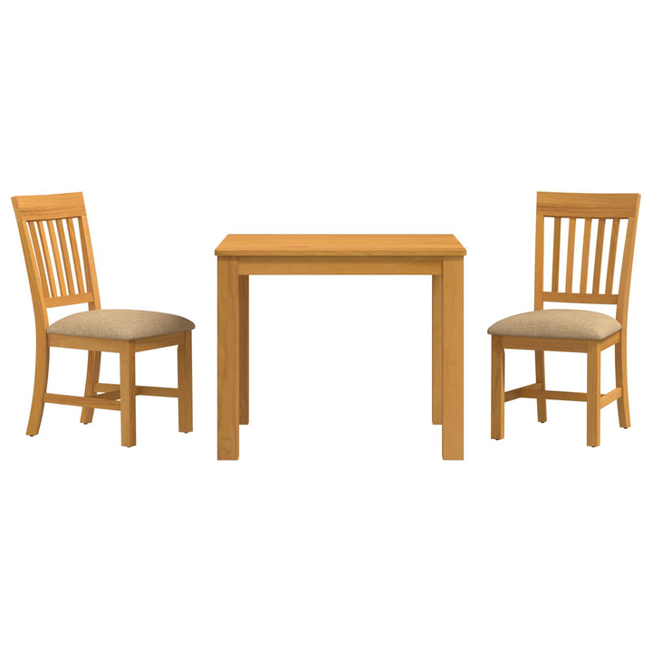 Spisestuesæt 3 stk. Beige Massivt Eg Træ